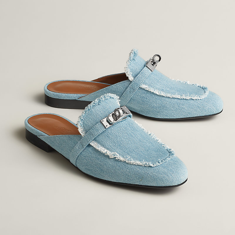 Denim mule hot sale